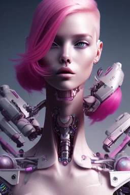 cyborg, pink hair, sexy, perfekt, real, dream