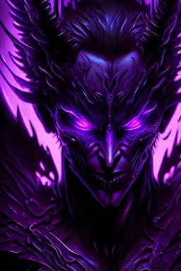 angel, glowing purple eyes, black metall skul, without skin, violet neon wings, black mantle, beast fangs, emotion of rage, horror them, hard-edge style, neon lights,highly detailed, high details, detailed portrait, masterpiece,ultra detailed, ultra quality