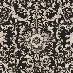 Create a black colour scroll pattern