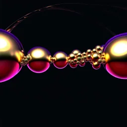 a mandelbulb 3d fractal made of metallic random color iso spheres a pertty artistc background