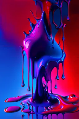 Melting blue purple red