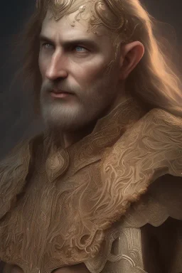 portrait elf man warrior, 8k resolution, high-quality, fine-detail, intricate, fantasy art, detailed matte, volumetric lighting, illustration, 3D