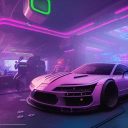 cyberpunk hyper car,cyberpunk 2077,center composition, ultra realistic,shiny, smooth, studio quality, octane render, Surrealism, Triadic colour scheme,glow-stick, ambient lighting,nightclub lighting, polaroid, 100mm, --ar 1:1 --v4