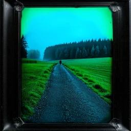 Daguerrotype frame old landscape odd creepy green grey obsessive nostalgia weird