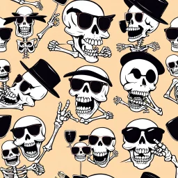 skeleton whit sunglasses emotes sheet