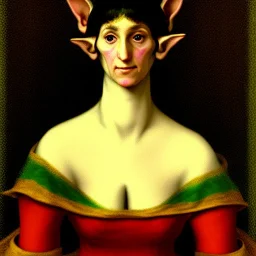 portrait of a Elf woman Goya style