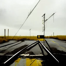 Minimal abstract oil paintings desolate 1960s carpark concrete fragments. Yellow road markings. style of Justin Mortimer and Phil Hale.