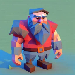 low poly funny lumberjack