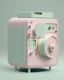 film Machine designed by Dieter Rams. Pastel colors.