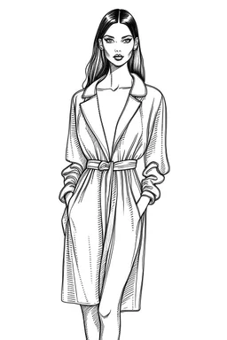 Very simple lines Hand drawn Fashion sketch