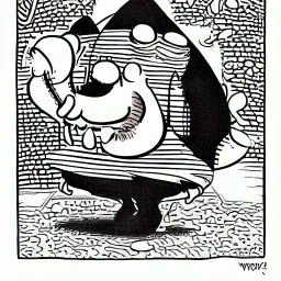 frank by jim woodring in cartoon style