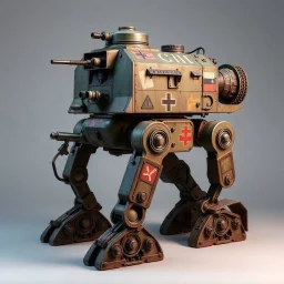 German ww2 bipedal mech design with gas tank on back
