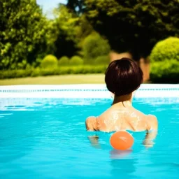 Woman in a pool