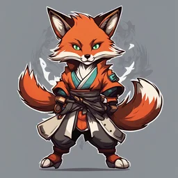 Ginsetsu, Great Fox in Vector game art style