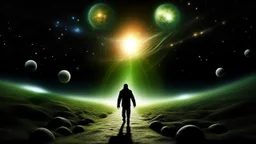 matrix universe, space, planets, god creation walking in the light