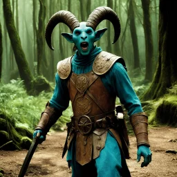 [photo from Pan's Labyrinth (2006)] the coloured extra terrestrial alien warrior was quick to laugh quick and terrible in his wrath. He was a valiant trencherman, and strong drink was a passion and a weakness with him. His fine ring-mail which sheathed his arms and leg; the blade at his girdle was a great broadsword; and his scarlet cloak could have been spun nowhere but in Ophir. his boots are in fur.