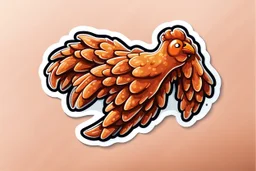 illustration of spicy chicken wing, stickers