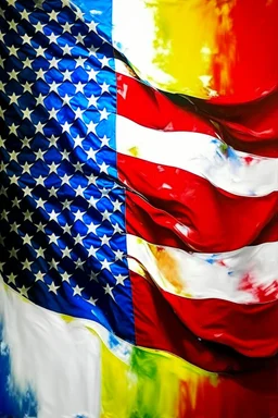 American flag painting