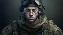 hacker as a soldier portrait