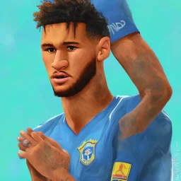 portrait of Neymar by Van Gogh