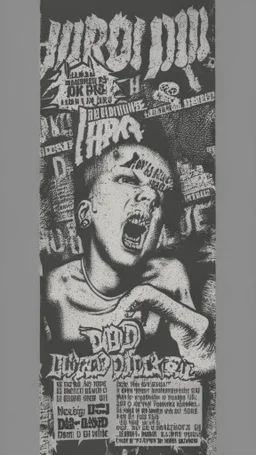 old school hardcore punk flyer