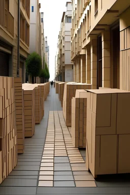 Street made of cardboard