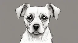 DRAWING OF A DOG WITH SAD EYES