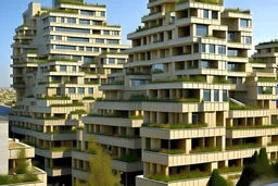 Frank gehry minimalist concrete hanging gardens of babylon in the city