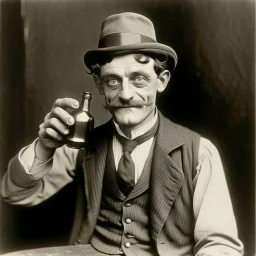 argyle the 1920s street magician, mutton chops alcoholic