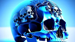 the blue print of a human android skull high detail meticulous auto cad precise hundreds 64k, dystopian, vray,