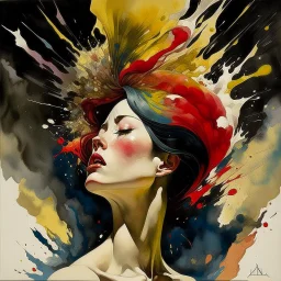 woman head exploding Virginia Frances Sterrett