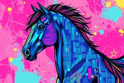pop art pixels 1000 images cypher punk horse
