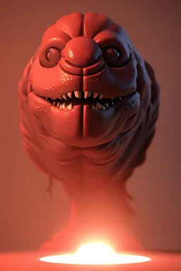 Red pill monster, cinematic lighting, Blender, octane render, high quality