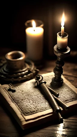 The thumbnail features a close-up of an old, weathered key resting on a tattered journal with flickering candlelight in the background. The key symbolizes the secrets waiting to be unlocked, while the journal hints at the forgotten tale waiting to be revealed. The dimly lit candle adds an element of mystery and suspense, setting the tone for an intriguing journey into the unknown.