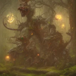 steampunk forest demons