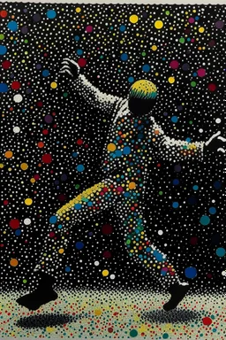 ABSTRACT DOTS DANCING STYLE OF HIROKU OGAI