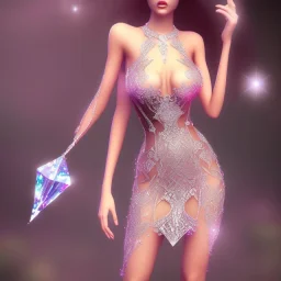 Sexy queen crystal dress