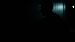 An attractive athletic man silhouette standing very close to a woman silhouette against a modern wall. He leans toward her confidently, one arm resting against the wall beside her. Woman looks up at him, her face mostly hidden. romantic tension,. His face is partly in shadow,, fit build, black fitted shirt. Dark indistinct background, black, charcoal, and deep tones, cinematic