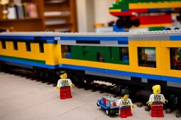 Lego Train in lego european city