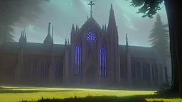 large cathedral near the forest