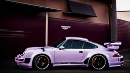white fading to purple tuned Porsche Turbo S drifting in the white smoke, rear view, cinematic, luxurious --chaos 80 --ar 16:9 --style raw --stylize 700