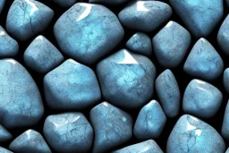 Blue raindrops on a rock, close up view, photo quality, stone marble, ultra realistic