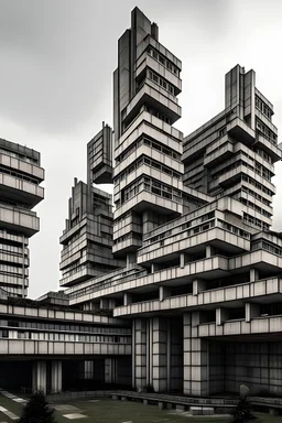 Brutalist cityscape