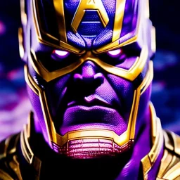 Ultra detailed fullbody Portrait in oil on canvas of Thanos fusion with Captain America with Armor,intense stare,extremely detailed digital painting, extremely detailed face,crystal clear Big eyes, mystical colors ,perfectly centered image, perfect composition, rim light, beautiful lighting,masterpiece,8k, stunning scene, raytracing, anatomically correct, in the style of robert e howard and Ken Kelley and Ohrai Noriyoshi and Simon Bisley and tomzj1