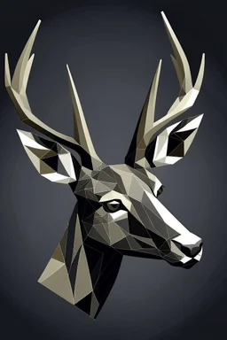 Geometric deer face side