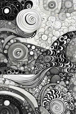 random Zentangle patterns in the styles of Gustav Klimt ,Wassily Kandinsky, Paul Klee, and Kay Nielsen