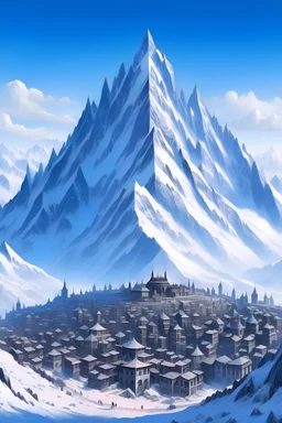 a city founded inside of a snowy mountain