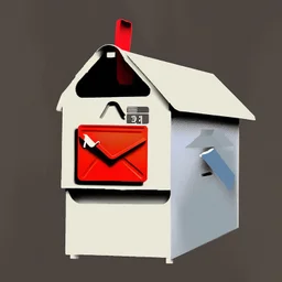 buzón lleno de cartas, ilustración estilo Bansky