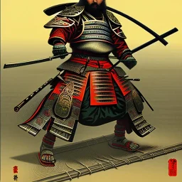 Samurai warrior vintage, Ukiyo-e