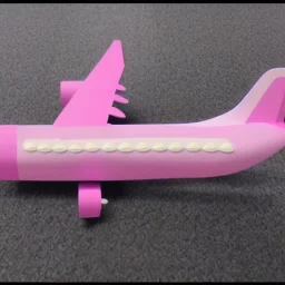 airplane that is too a pink elephant